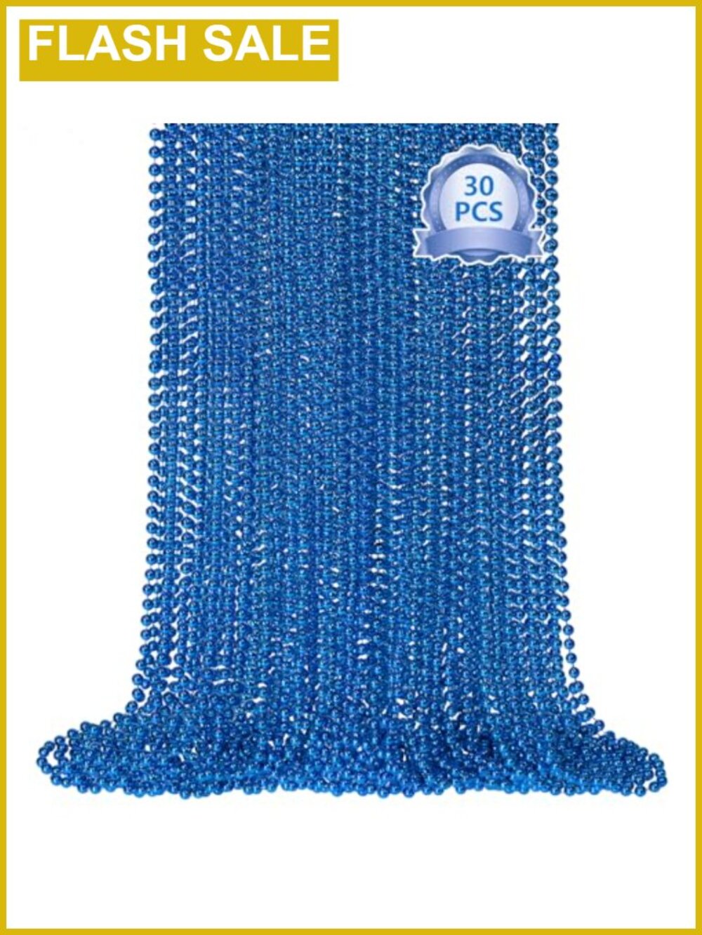 30 Pc Plastic Bead Necklaces 33" Rolo Chain Party Parade Throw Accessories